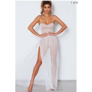 White Fox Boutique Totally Bangin' Mesh Maxi Dress
